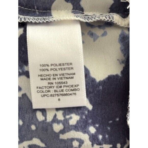 Peter Som Blue Tie Dye Button Front Shirt Dress Size 8 - Picture 10 of 11